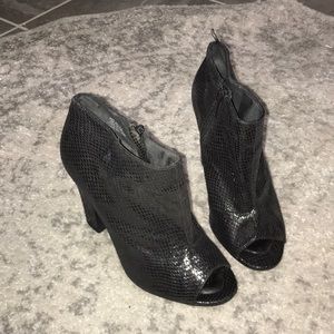 Heeled Open Toe Bootie